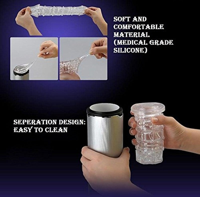 Piston Hands-Free Auto-Retractable Masturbation Cup - Lusty Age