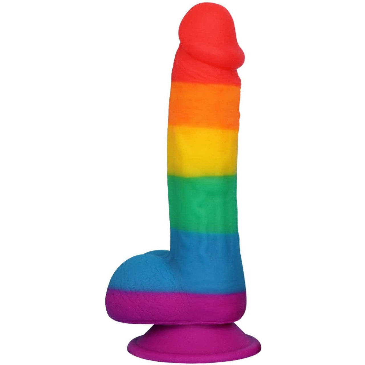 Rainbow Soft Big Realistic Silicone Dildo - Lusty Age