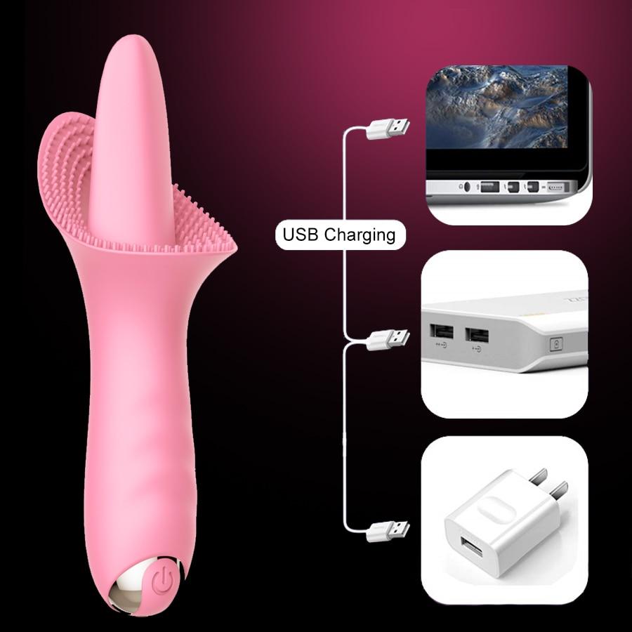 10 Modes Dildo Tongue Vibrator Nipple Massage - Lusty Age