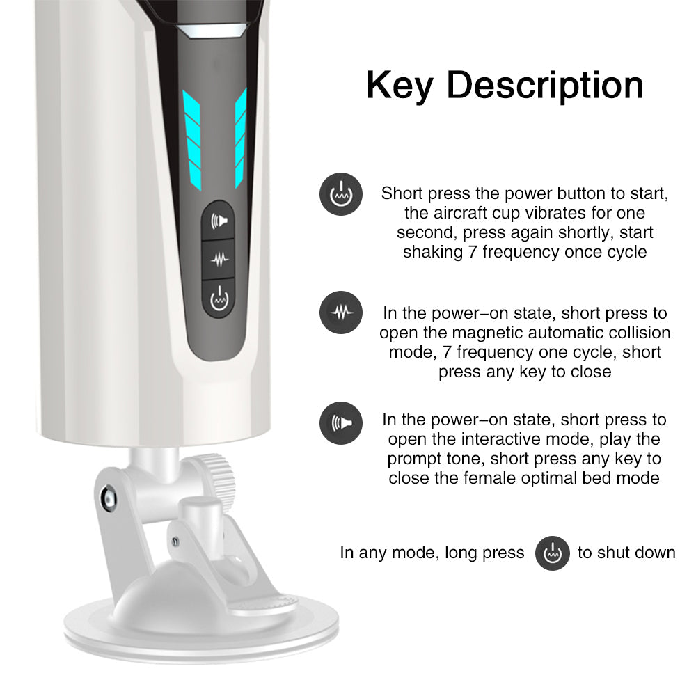 7 frequencies Automatic Piston Telescopic Rotation Male Masturbator - Lusty Age