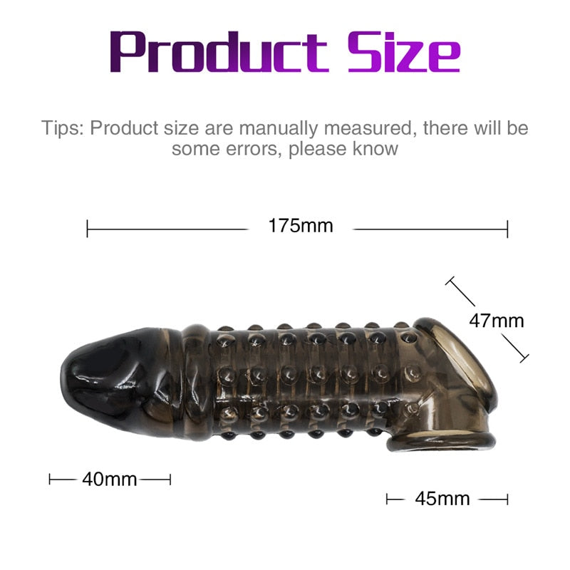 Silicone Reusable Penis Sleeve - Lusty Age