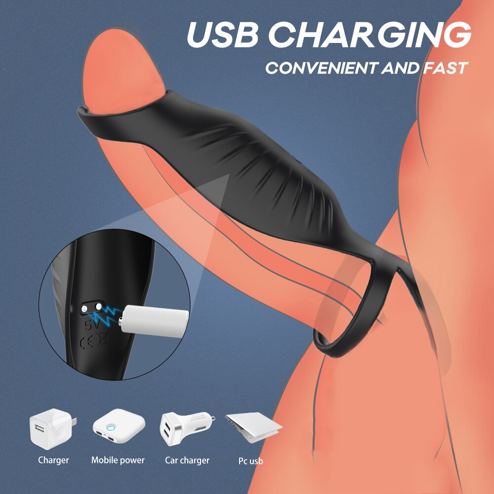 Wireless Vibrating Penis Ring Vibrator - Lusty Age