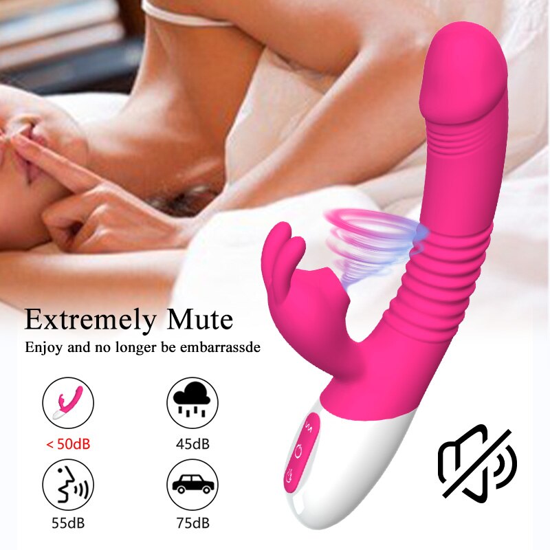 Rabbit Vibrator Sucking Vibration Heating G spot Clit Stimulator Dildo - Lusty Age