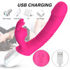 Rabbit Vibrator Sucking Vibration Heating G spot Clit Stimulator Dildo - Lusty Age