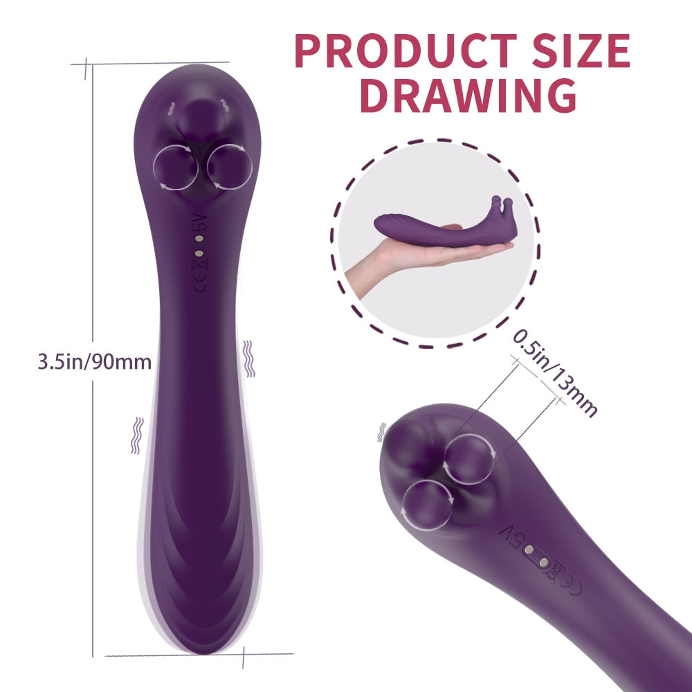 Clitoral Vibrator Trio of Fondling Nubs G Spot Dildo Vibrator - Lusty Age